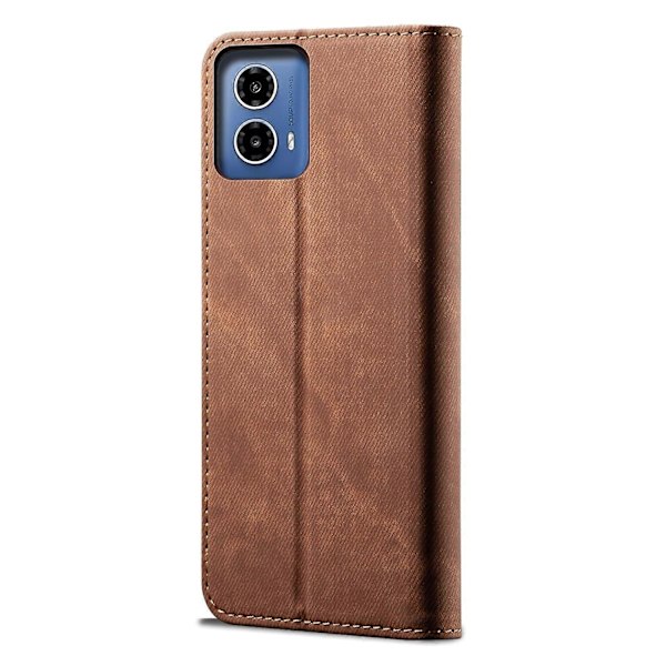 Kompatibel med Denim Tekstur Flip Læder Telefon Cover - xindaren Compatible with Motorola Moto G85