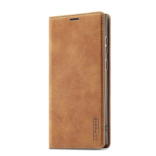 LC.IMEEKE Magnetisk Lærveske for Samsung Galaxy S22 Ultra-Xin Brown