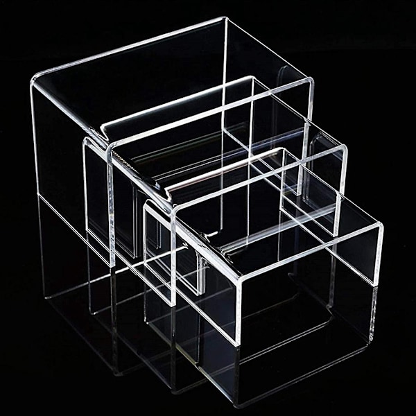 3 Stycken Akryl Displayställ Antikorrosivt Akryl Displayställ Transparent Displayställ för-xindaren