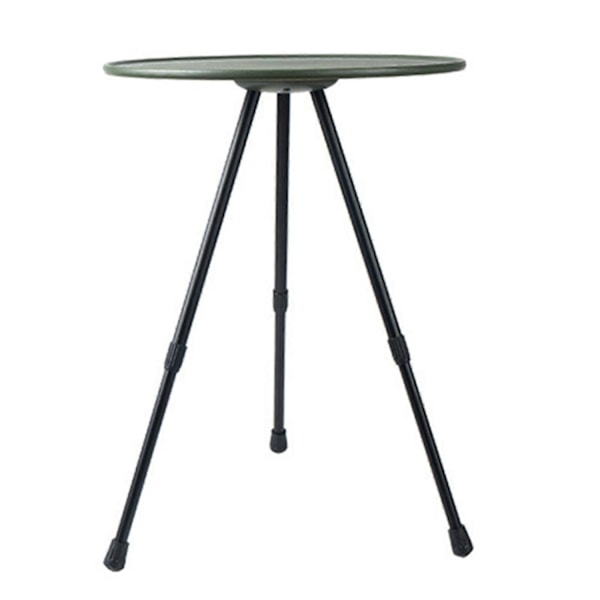 Utebord, litet runt hopfällbart bord, lyftbart triangelbord, lätt och portabelt runt bord - Xin Military Green