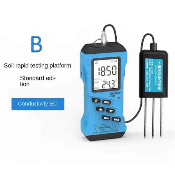 Jordtester for pH, EC, NPK, Fuktighet, Temperatur | LCD-Skjerm | Modbus Protokoll-xindaren EC