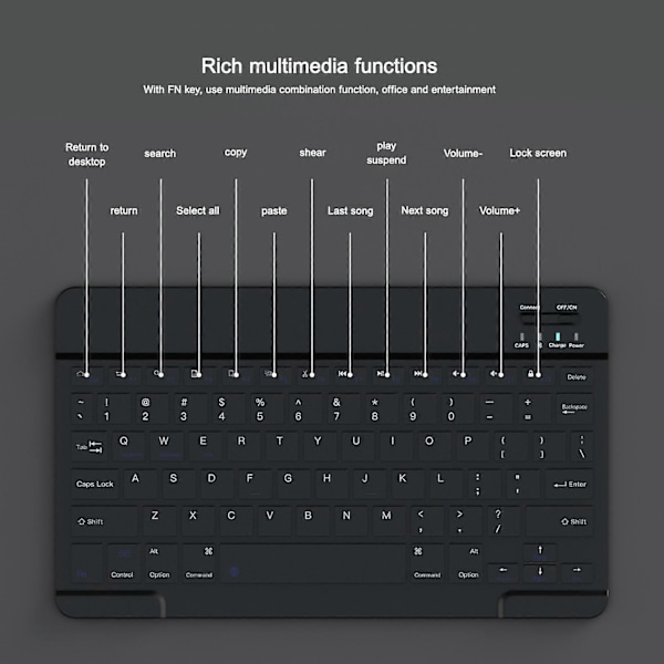 Bluetooth-näppäimistö ja -hiiri, kannettava BT langaton näppäimistö ja hiiri Android PC -tabletille - Xin BK