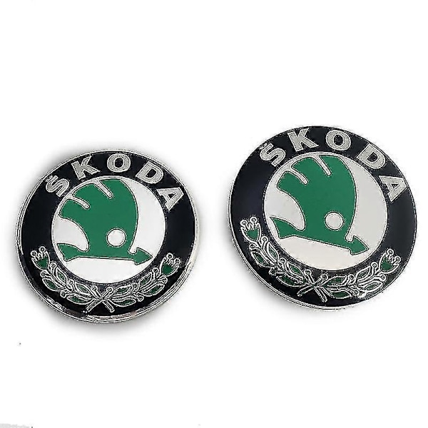 Auton logo 2 kpl Skoda-malleille 90mm 80mm logo konepellin ja takaluukun kansi - Xin