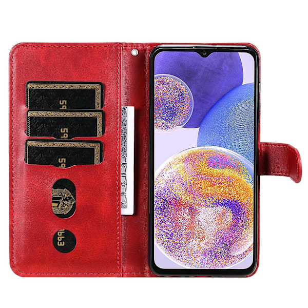 Læderetui til Samsung Galaxy A23 /Galaxy M23/Galaxy F23-Xin Red