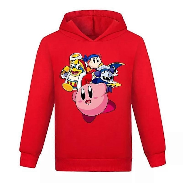 Ny Kirby Pojkar Flickor Casual Hoodie Barn Långärmad Tröja med huva Toppar Present-xindaren Red 13-14Years