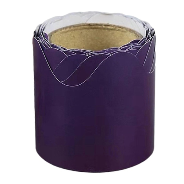 1 Rulla Luokkahuoneen Ilmoitustaulun Reunustarrat Värilliset Aaltoilevat Reunat Ilmoitustaulun Reunukset Koristepaperi Luokkahuoneen Koti Juhlat DIY Koristelu - xindaren Purple