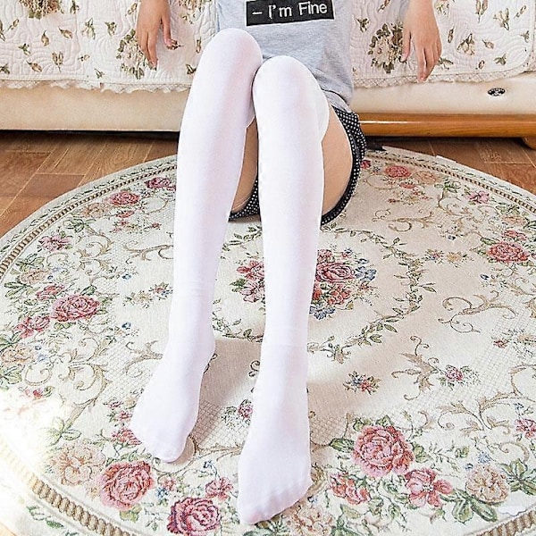 Dam Over Knee Genomskinliga Strumpor Halkfria Sammetsstrumpor Lårhöga Godisfärgade Hold Ups Cosplay-Xin gray