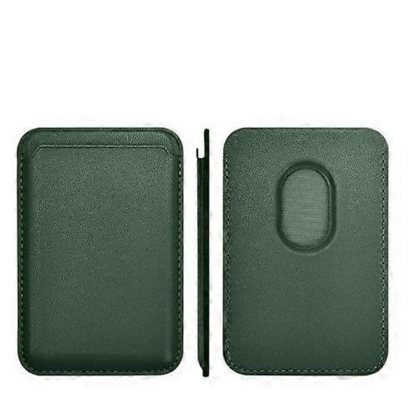 Magsafe Magneettinen Nahkainen Korttipidike Lompakkokotelo iPhone 14 Pro Max 13 12 11 XS XR X 7 8 Plus Mini Suojakotelo Tarvikkeet-Xin Dark Green