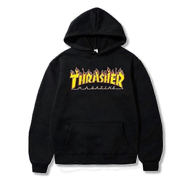 Thrasher Trøje Flame Sweatshirt Casual Top Mode Print Hoodie | Fruugo Au-Xin Black XL