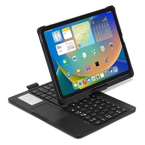 för iPad 10.9 (2022) Trackpad Bakgrundsbelyst Tangentbord med Tablet Fodral-Xin Black