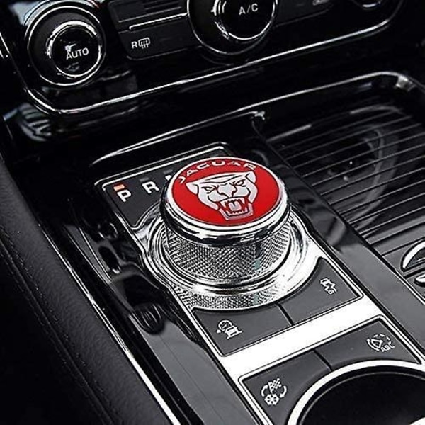 Emalje Jaguar Rød til Jaguar Tuning Gear Shift Trim Sticker XF XE XJL F-PACE Center Gear Knob Cover Glitter-Xin