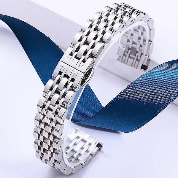 For Garmin Lily 2 Klokkereim 7 Perle 14mm Rustfritt Stål Erstatningsreim-Xin Silver