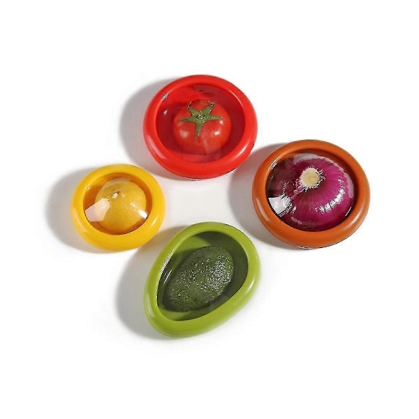 4 stk. Pod Kompatibel med Avokado Sitron Tomatsparer og Oppbevaring Holdbare Gjenbrukbare Beholdere Matboks - xindaren