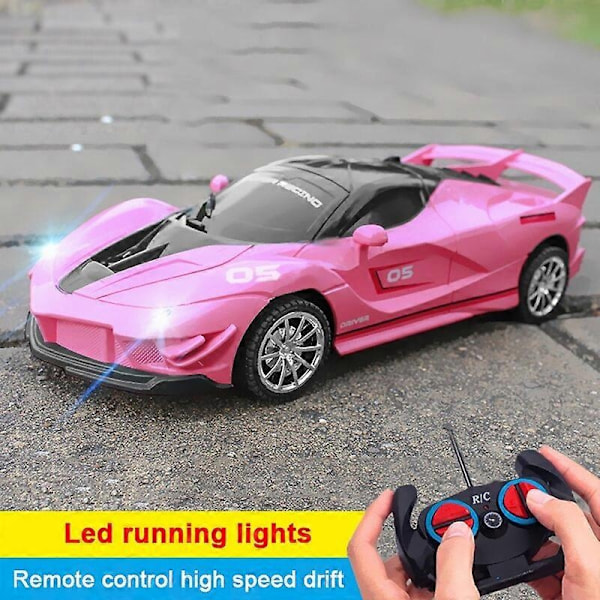 2.4G RC-bil Leksak Radiostyrd Bil Hög Hastighet LED-ljus Sportbil Stunt Drift Racing Bil Leksaker för Pojkar Julgåvor Robota Leksaker-Xin 15-FLL-red