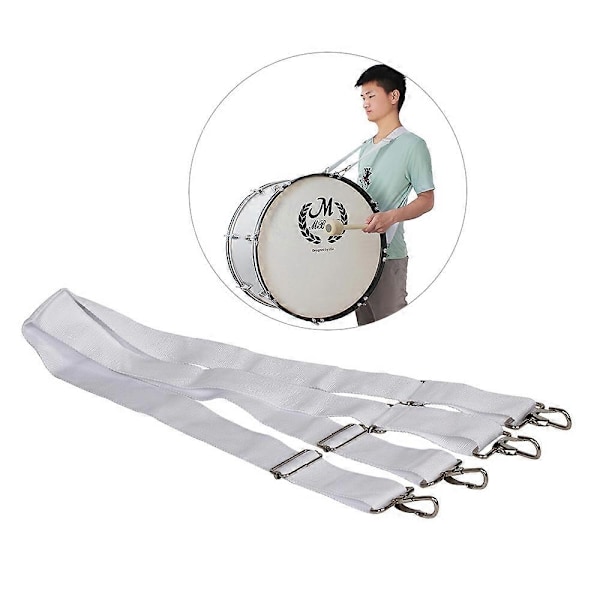Justerbar Paradmarsch Basstrumma Axelrem Nylonbälte Metallklämma Musik Percussion Instrumentdelar Tillbehör - Xin