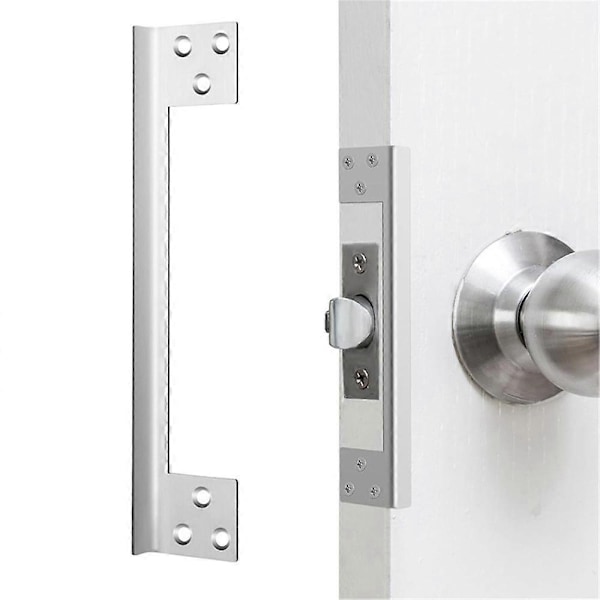 7-tommers Dørvriderbeskyttelsesplate L-formet Rustfritt Stål Dørsikkerhetsbeskytter Vriderdeksel - Stainle-Xin Stainless Steel Color
