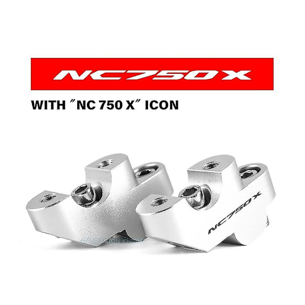 Til Honda NC 750 X NC750X 2016 - 2022 CB500X CB500F CB300F Motorcykel Tilbehør Riser Løft Styret Klemme Styret Riser-Xin Silver-NC750X