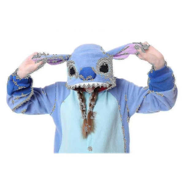 Stitch Pyjamas Animerad Tecknad Pyjamas Set Overall - Xin Blue S