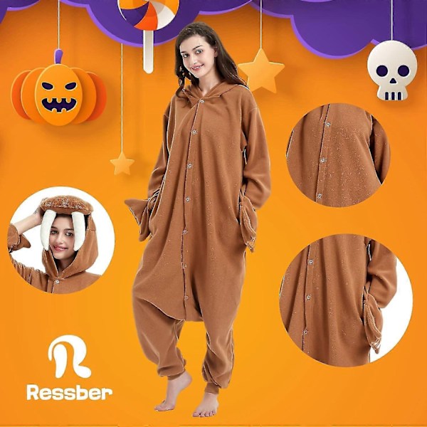 Voksen Onesie Pyjamas Dyr Onesie Halloween Kostyme Jul Pyjamas Onesie-Xin Walrus Small