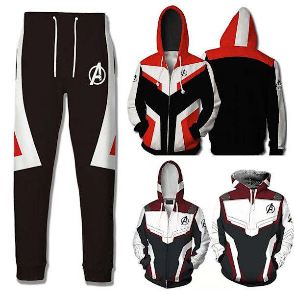 Mænds The Avengers 4 Endgame Hoodie Jakke Frakke Bukser Tracksuit Cosplay Kostume-Xin Hoodie1 S