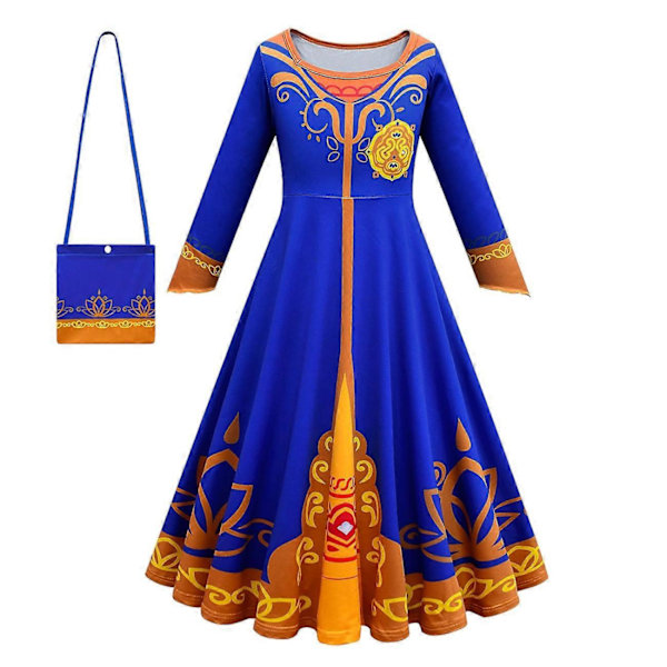 Mira Royal Detective lasten cosplay sininen mekko Halloween-asu taaperoille vauvatytöille joulu pitkähihaiset juhlapuvut - Xin dress bag 150cm