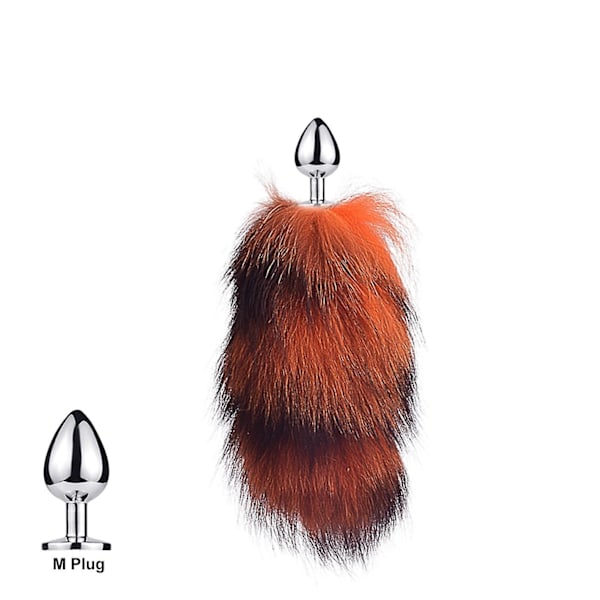 Haleplugg Foxehale Katte Små Rekvisitter Ekte Hår Liten Hale Avtakbar Hund Lek Sp-Xin Orange M
