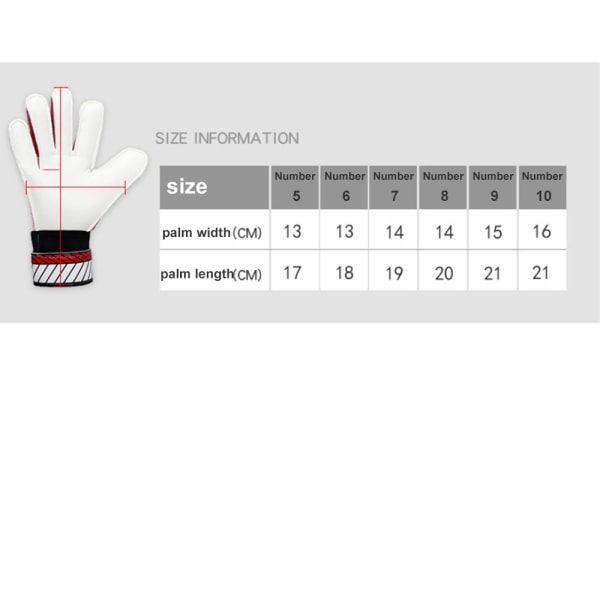 Fotbollsmålvaktshandskar Barn Tonåringar Vuxna Fotbollsmålvakt -[HK]-Xin 6