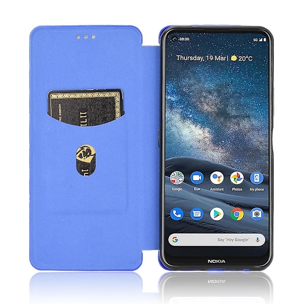 Læderetui til Nokia 8.3 5G - Xin Blue