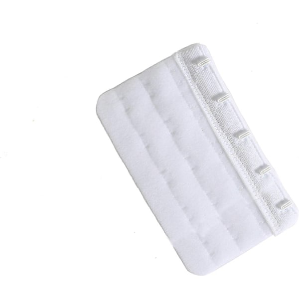 BH-förlängare för kvinnor, 5 krokar, plusstorlek, 3-pack - Xin White