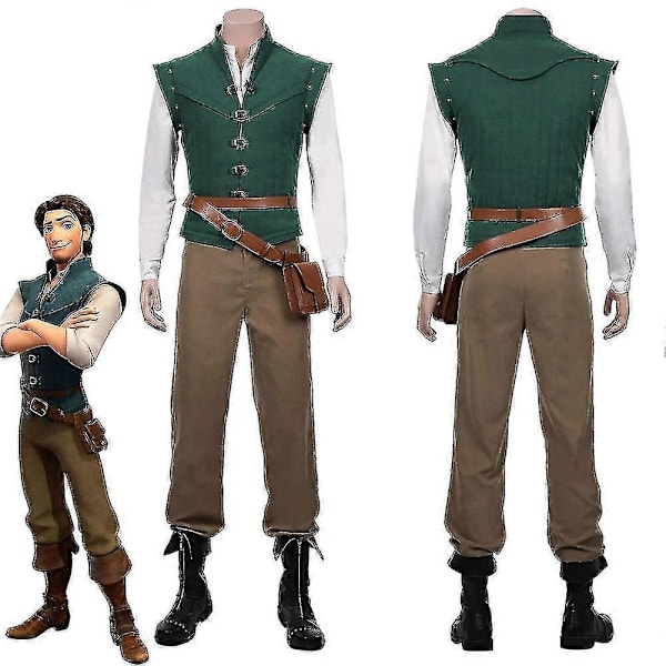 Rapunzel Flynn Rider Vuxen Kostymer för Halloween Cosplay-Xin XXL