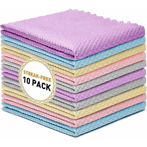 Streak Free Miracle -puhdistusliinat, uudelleenkäytettävät keittiöpyyhkeet, Easy Clean -liina, nanokokoinen puhdistusliina, ikkuna- ja peilinpuhdistus -xindaren