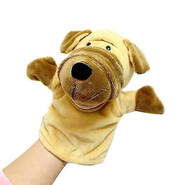Täytetyt pehmolelut käsinukke sorminukke tarina Kawaii nuket opettavaiset vauvan lelut kettu varis hevonen käärme hiiri lasten lahja-xindaren Yellow Dog