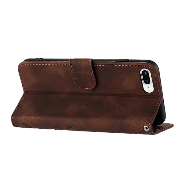 Etui Kompatibelt med iPhone 8 Plus / iPhone 7 Plus Cover Magnetisk Flip Wallet Læder Kompatibelt med iPhone 8 Plus / iPhone 7 Plus Cover-xindaren Brown