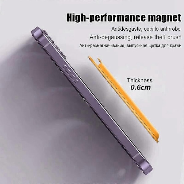 For Magsafe Magnetisk Lær Kort Holder Lommebok Deksel til iPhone 14 Pro Max 13 12 11 XS XR X 7 8 Plus Mini Beskyttelsesdeksel Tilbehør-Xin Dark Purple