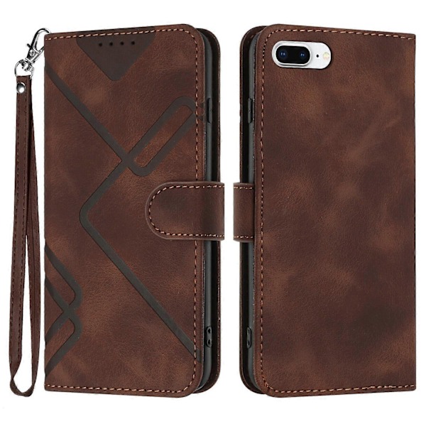 Etui Kompatibelt med iPhone 8 Plus / iPhone 7 Plus Cover Magnetisk Flip Wallet Læder Kompatibelt med iPhone 8 Plus / iPhone 7 Plus Cover-xindaren Brown