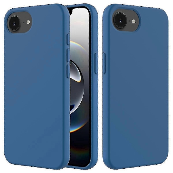 Yhteensopiva iPhone 16e -kotelon kanssa, pudotuksenkestävä nestemäinen silikoni pehmeällä vuorauksella varustettu takakuori - Vihreä-xindaren Blue