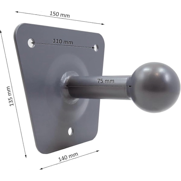 AS15012 Veggbrakett for sykkelstativ, tilhengere lang design-Xin