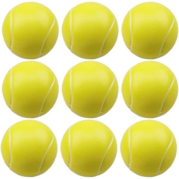 Mjuka skum tennisbollar, 12 st skum bollar hög studs mjuka bollar inomhus utomhus sport svamp tennis bollar för barn (gul)-Xin