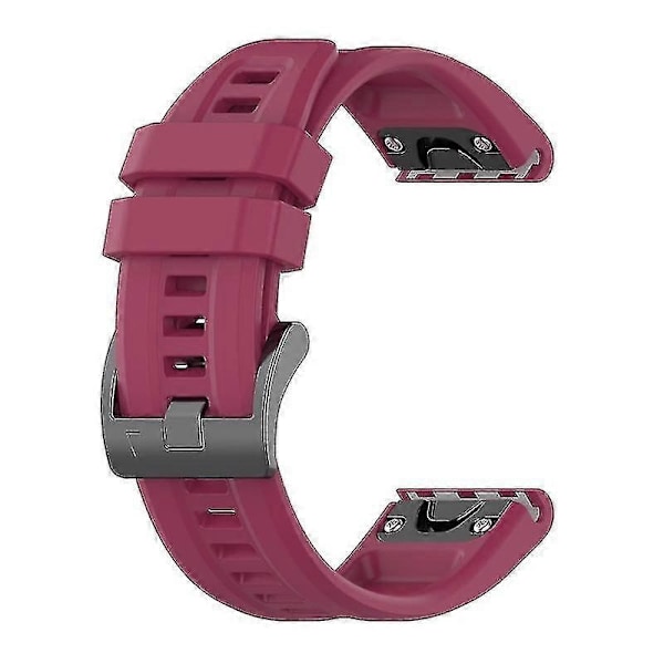 Ranneke Yhteensopiva Garmin Fenix 7s/6s/5s Silikoni Älykellon Hihna Naarmuuntumaton Ranneke -xindaren Wine red