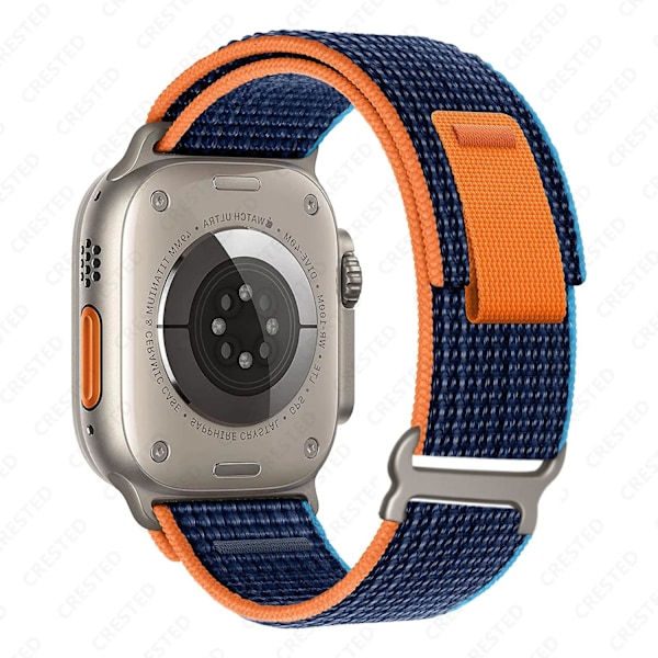 Trail Loop för Apple Watch Ultra 2 Rem 49mm 44mm 40mm 45mm 41mm 38mm 42mm 40 45mm Rem iWatch Serie 8 9 7 6 5 3 Rem Mörk marinblå-Xin Deep Navy 42 44 45 49mm