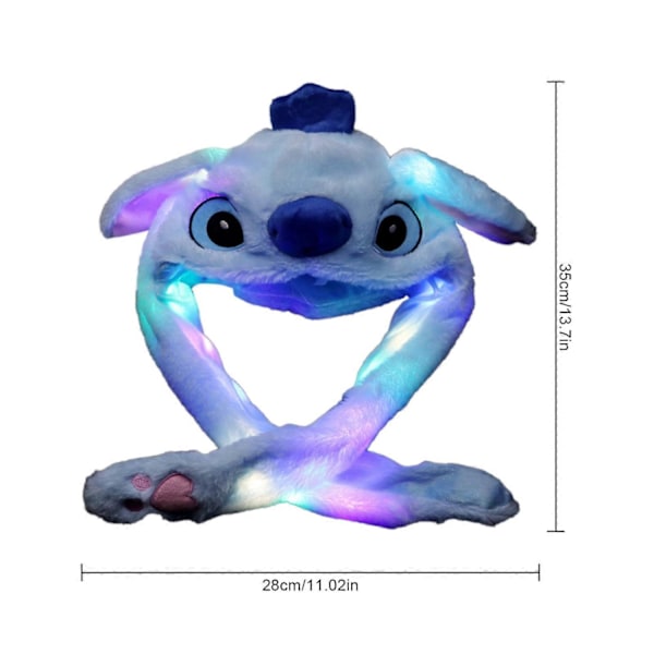Hehkuva pehmolelu liikkuva hattu sarjakuva eläinlelut hattu Lilo ja Stitch hehkuva hattu lämmin hattu-Xin