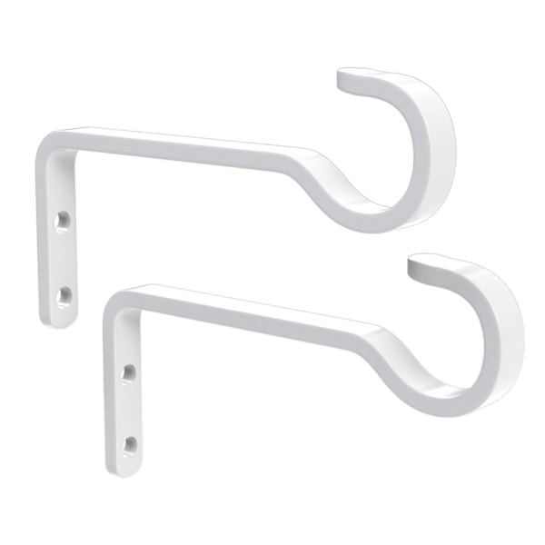 2-pack Kraftiga Utomhus Växtupphängare för Hängande Korgar, Växtkrokar i Järn, Metall Väggkrokar för Växter, Fågelmatare, Vit-Xin