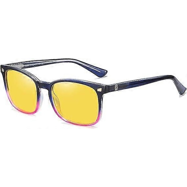Mörkerkörningsglasögon Damer Herrar Gula Polariserade Linser Anti-Bländning UV-Skyddande Glasögon-Xin blue purple