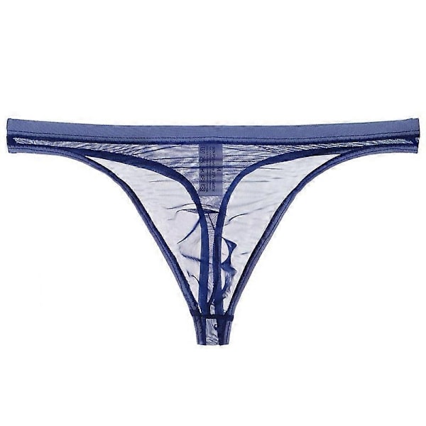 Herrtrosa Mesh Bekväm Svettabsorberande Tunn Underkläder Sexig T-shirt-xindaren Blue L
