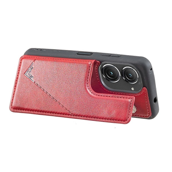 Kompatibel med Asus Zenfone 9 5G/Zenfone 10 5G Deksel PU Lær+TPU Kortholder Støtte Telefon Shell-xindaren Style C