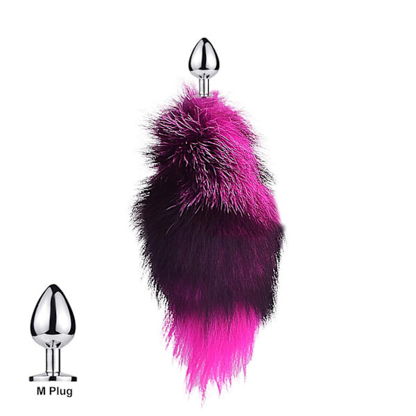 Haleplugg Foxehale Katte Små Rekvisitter Ekte Hår Liten Hale Avtakbar Hund Lek Sp-Xin Rose M
