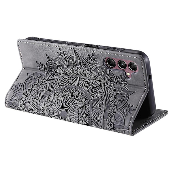 För Samsung Galaxy A55 5G Läderfodral Mandala Blomma Plånboksfodral - Xin Style A