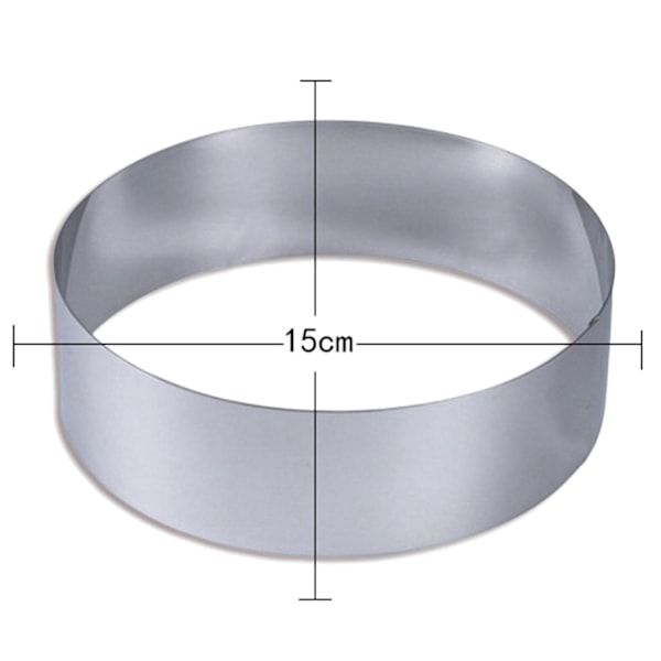 4/6/8 Tommer Rund Kageform Rustfrit Stål Bageudstyr Kage Ring Sæt Biscuit Cutter Engelsk Muffins-Xin