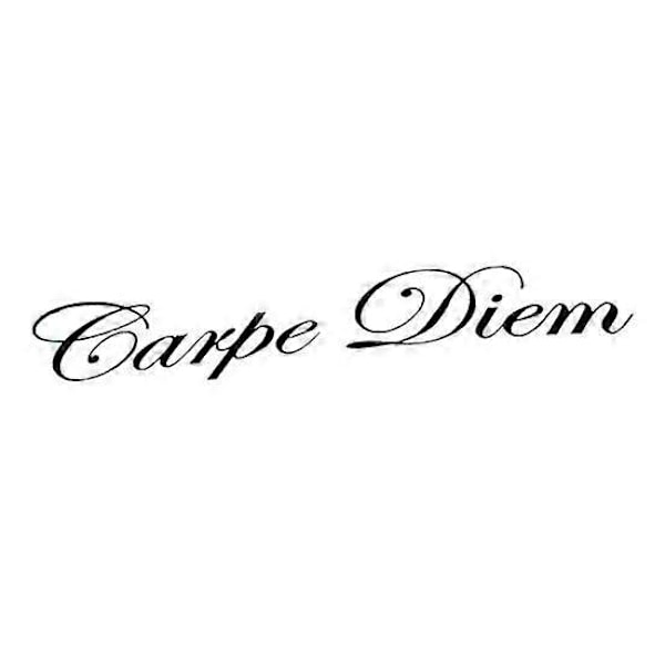 Carpe Diem Bogstaver Køretøj Front Design Bilmærkat Forrude Dekoration - xindaren black 30x6.5cm