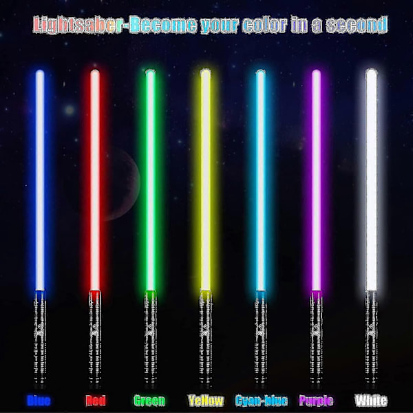 Lys Saber Laser Sverd Rgb 7 Farger Endringsbar Elektronisk Lys Sverd Lyd1stk-svart-Xin
